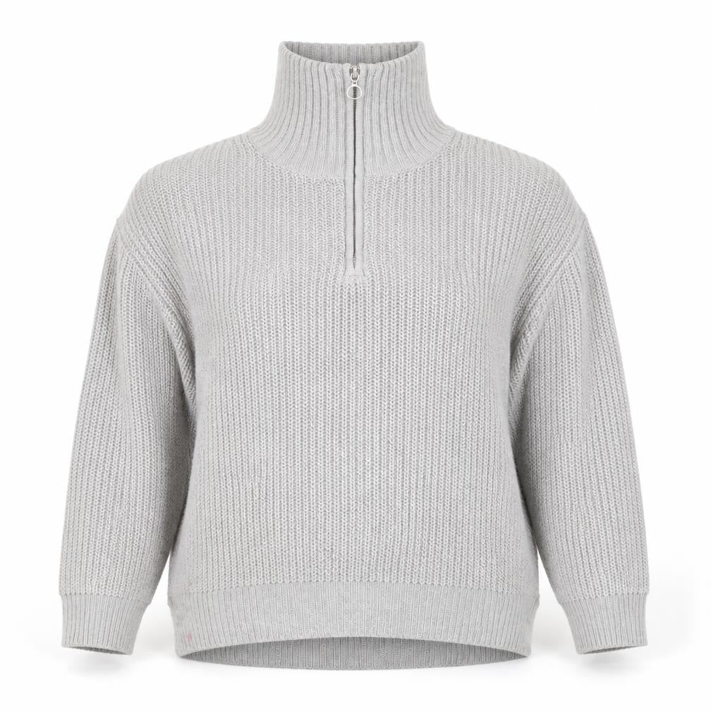 AX Women's Grey Roll Neck Knitted Jumper, M