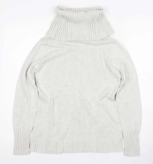 Nautica Women's Ivory Roll Neck Pullover Jumper, Size S