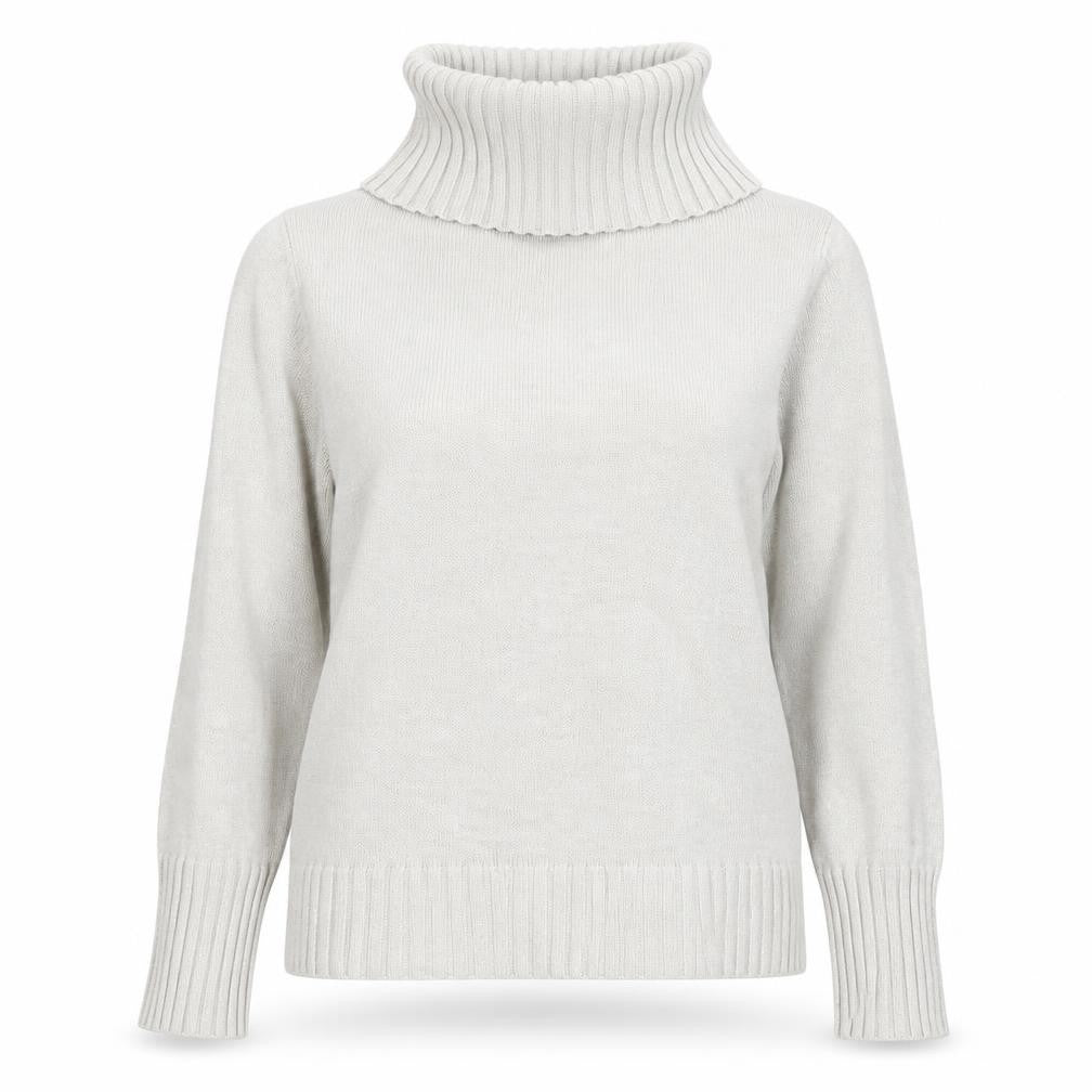 Nautica Women's Ivory Roll Neck Pullover Jumper, Size S