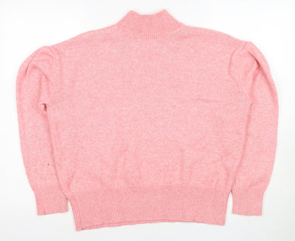 Marks & Spencer Women's Pink High Neck Pullover Jumper M