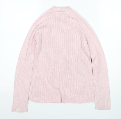 BHSWomen's Pink Mock Neck Pullover Jumper Size 14