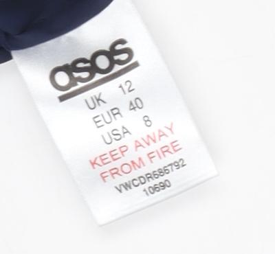 ASOS Women Blue Slip Dress Size 12