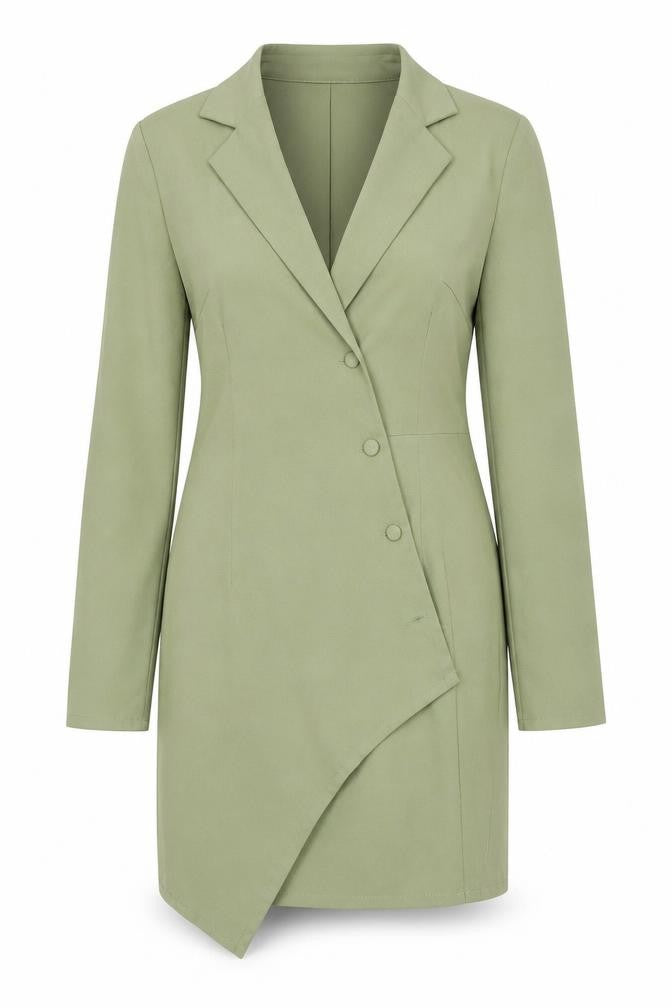 PRETTYLITTLETHING Green Women's Jacket Dress Size 10
