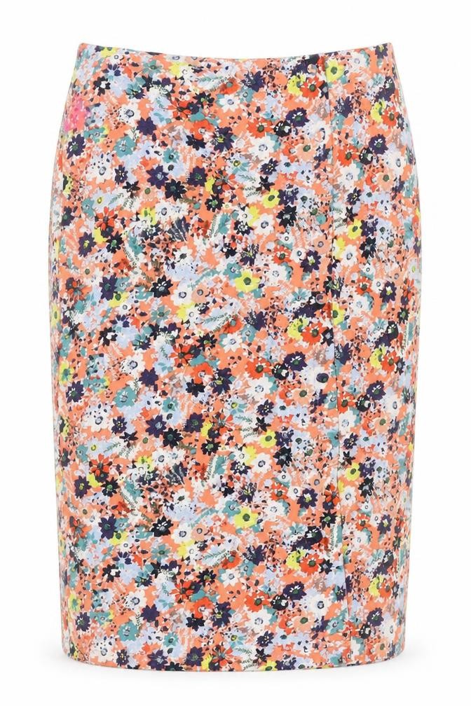 Next Women's Floral Multicoloured Pencil Skirt, Size 12