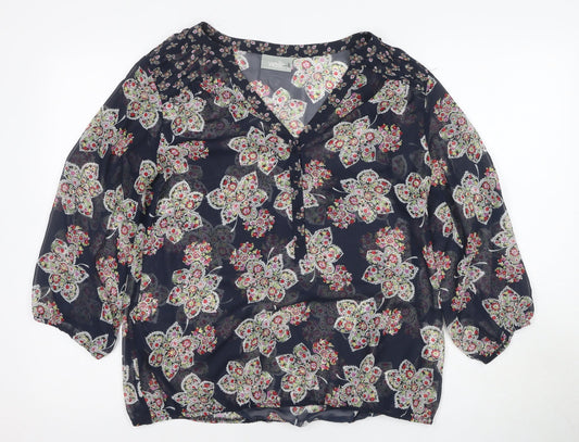 Wallis Women's Multicoloured Floral Blouse M