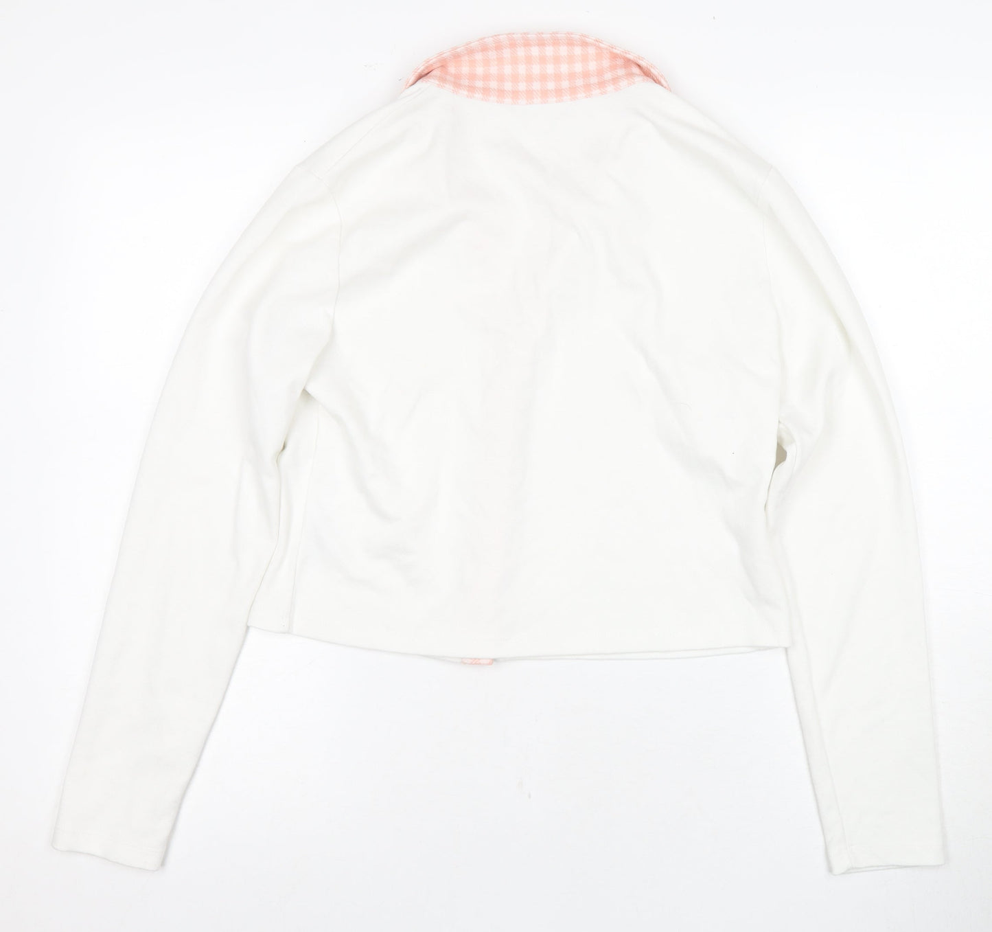 River Island Women's White Long Sleeve Button-Up Top