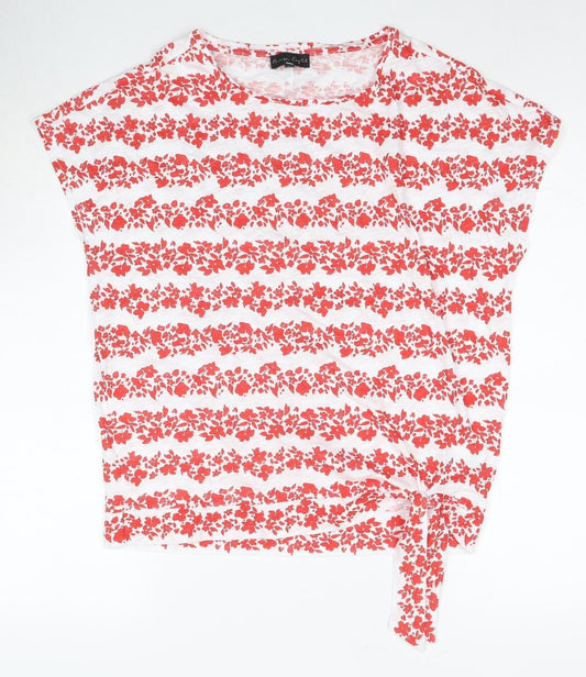 Paper Cranes Women's Red Floral T-Shirt, Size S