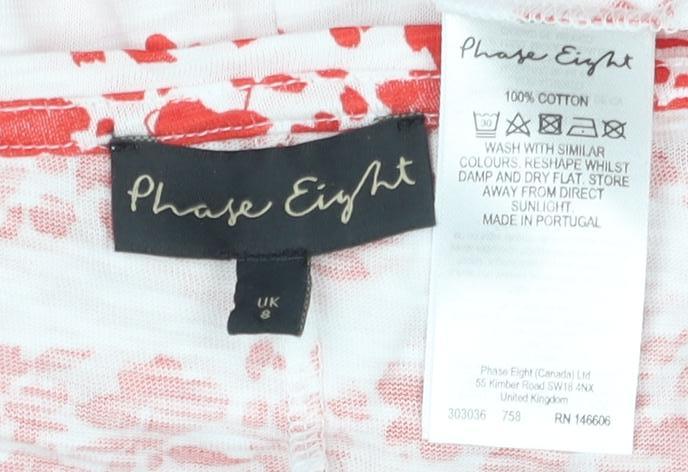 Paper Cranes Women's Red Floral T-Shirt, Size S