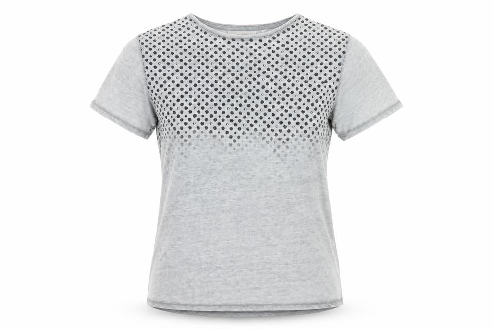 Threadbare Grey Polka Dot T-Shirt M Unisex