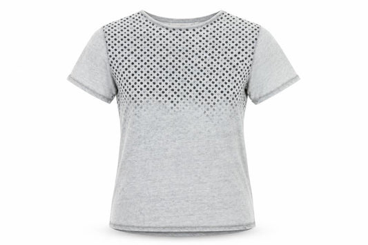 Threadbare Grey Polka Dot T-Shirt M Unisex