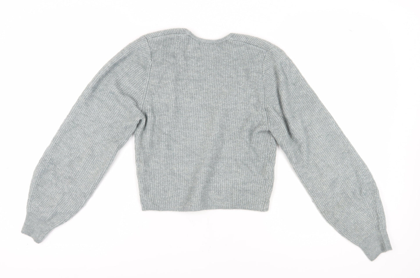 H&M Women's Grey Square Neck Jumper, Size S