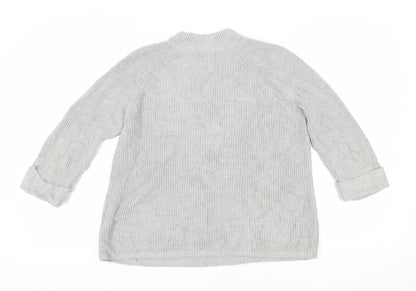 Gap Women's Grey Chunky Knit Pullover Jumper L
