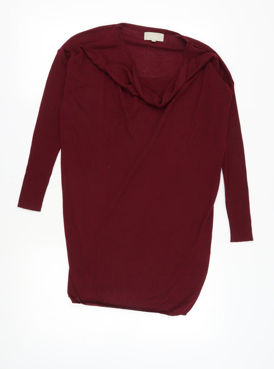 InWear Women's Red Cowl Neck Knit Pullover Jumper S