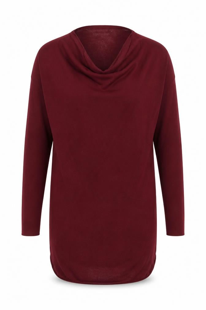 InWear Women's Red Cowl Neck Knit Pullover Jumper S