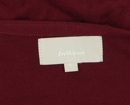 InWear Women's Red Cowl Neck Knit Pullover Jumper S