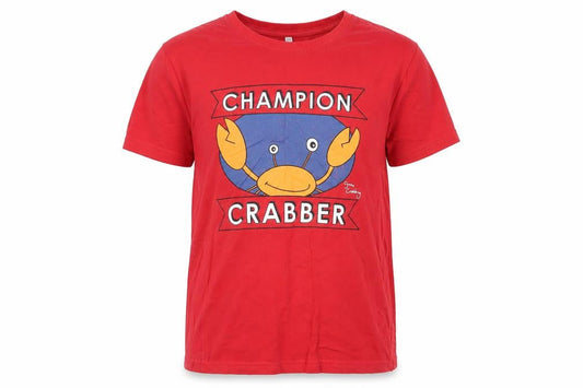 Front view of MG girls’ red 11-12 years graphic t-shirt regular fit