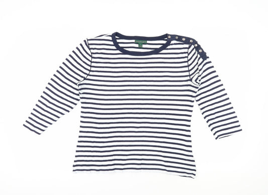 Lauren Jeans Women's Striped T-Shirt, Multicoloured, L