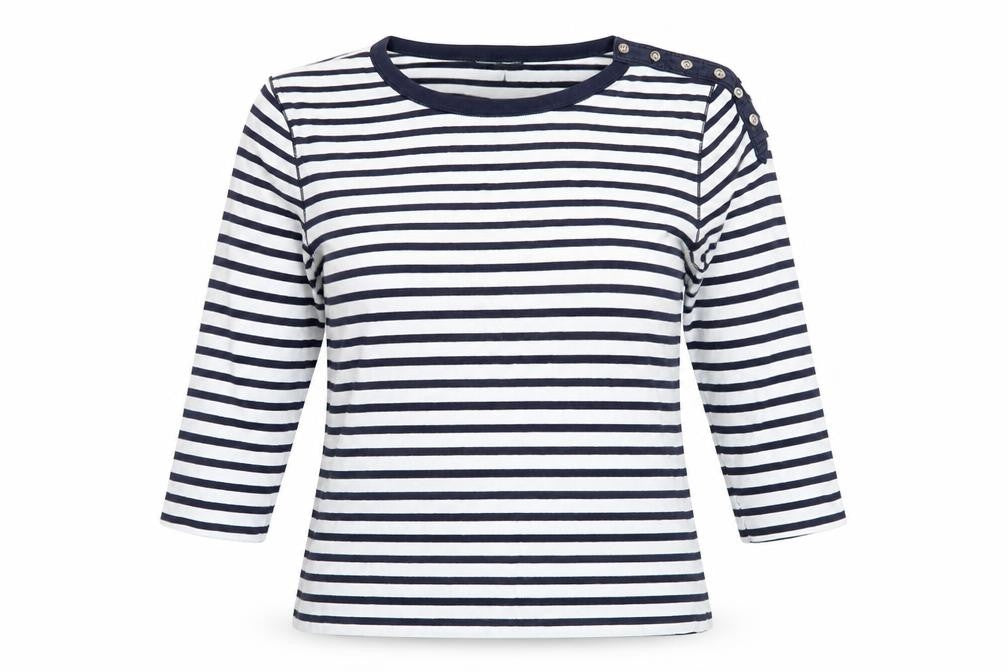 Lauren Jeans Women's Striped T-Shirt, Multicoloured, L