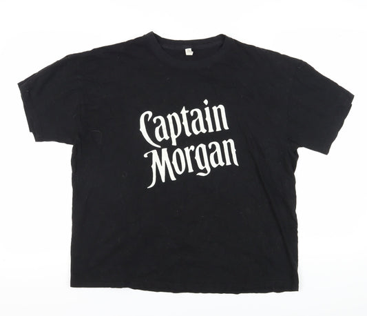 Casual Classics Unisex Black XL Cotton T-Shirt