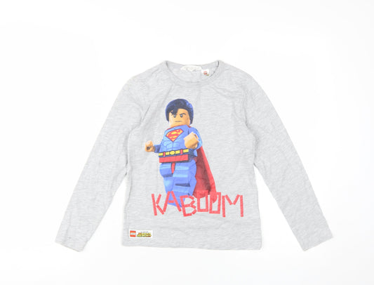 LEGO Boys Grey Superman Long Sleeve T-Shirt 6-7 Years