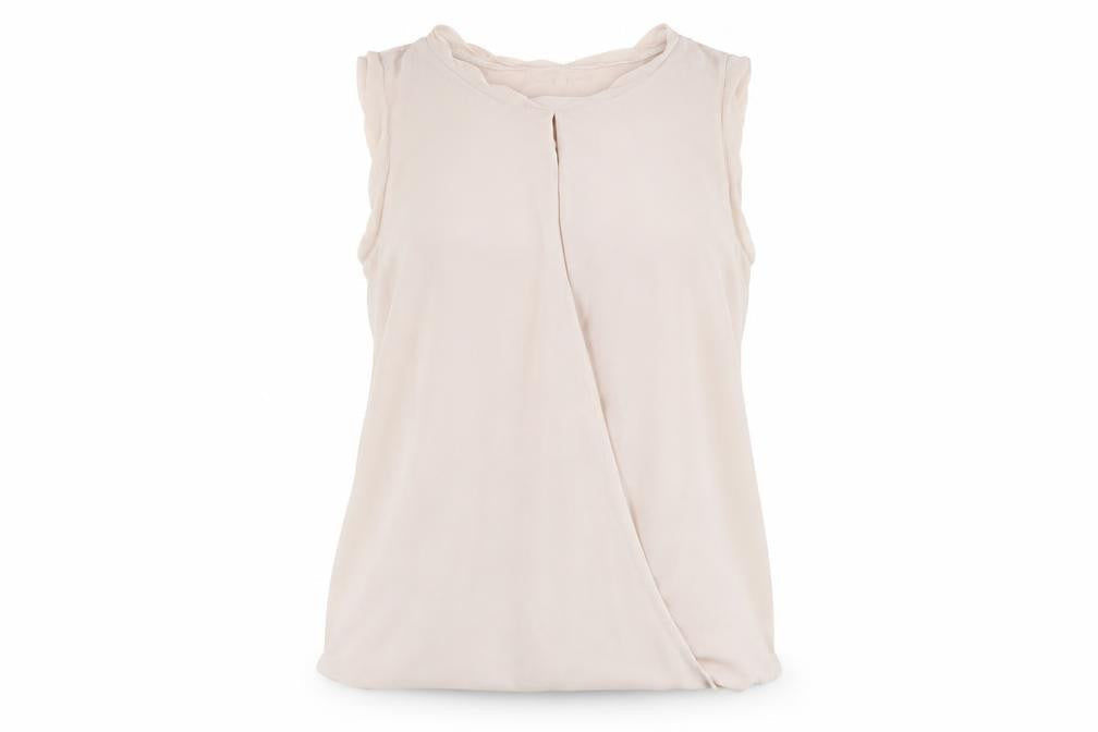 RJR John Rocha Women's Ivory Wrap Tank, Size 14