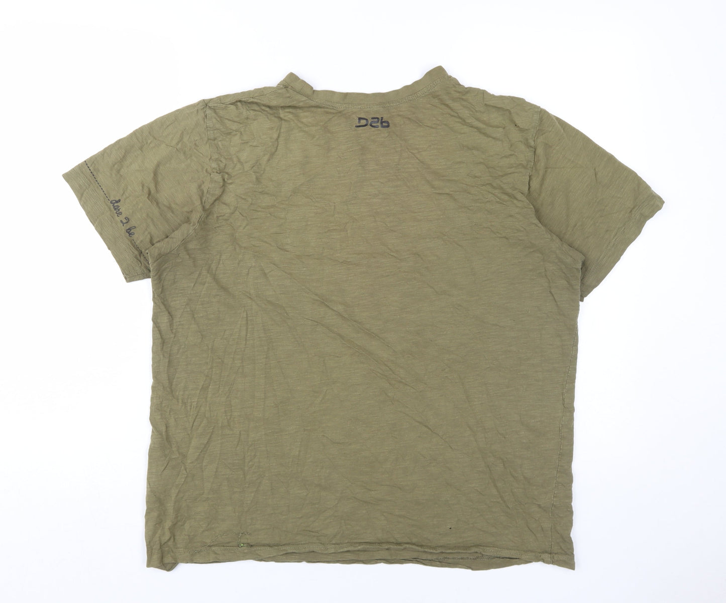 Dare2b Men's Green Graphic Print Cotton T-Shirt XL