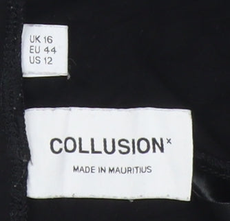 Collusion Women's Black Leggings Size 16 Basic Essential