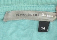 River Island Women's Green T-Shirt, Size 14, Casual Wear