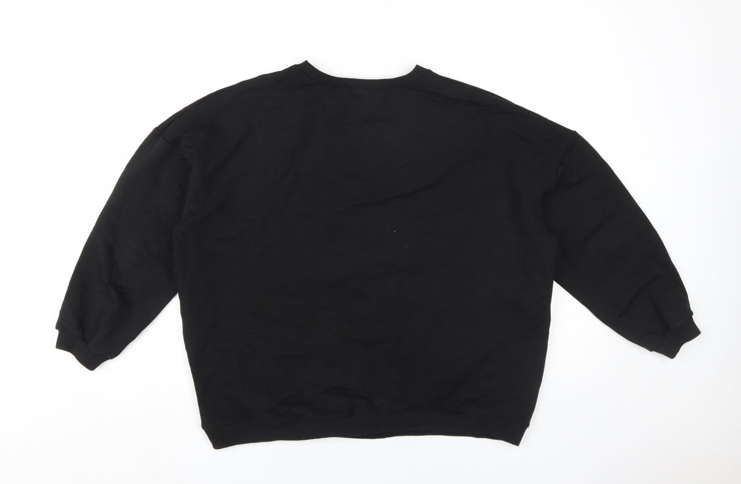 boohoo Women's Black Pullover Sweatshirt Size 10