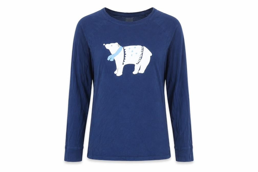 John Lewis Blue Pyjama Top, Size 8, Cotton, Animal Print