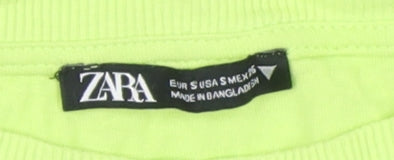 Zara Women’s Green Basic T-Shirt - Size S Casual