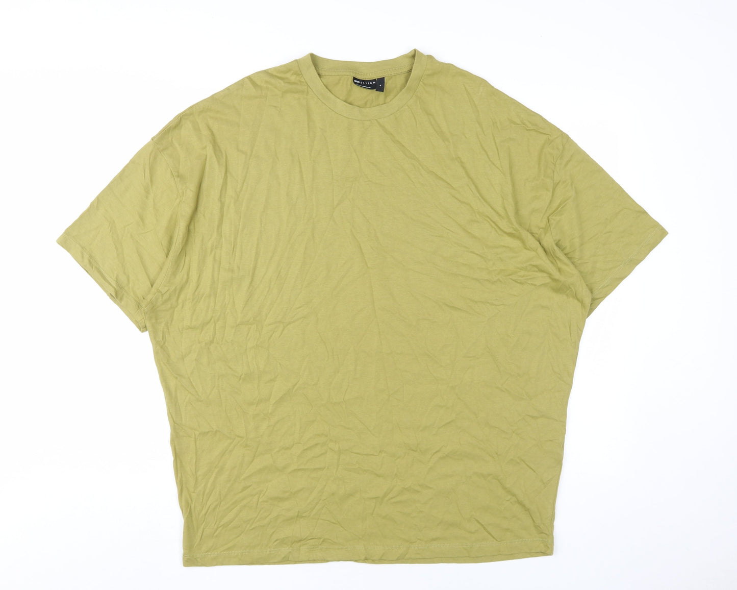 ASOS DESIGN Men's Green Cotton T-Shirt, Medium, Classic Style