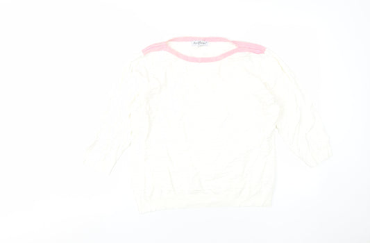Mudflower Women's Ivory Jumper L 3/4 Sleeve