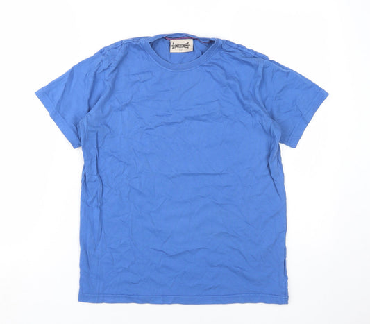 BINI Boys Blue Cotton Basic T-Shirt, Regular Fit, Size 12 Years