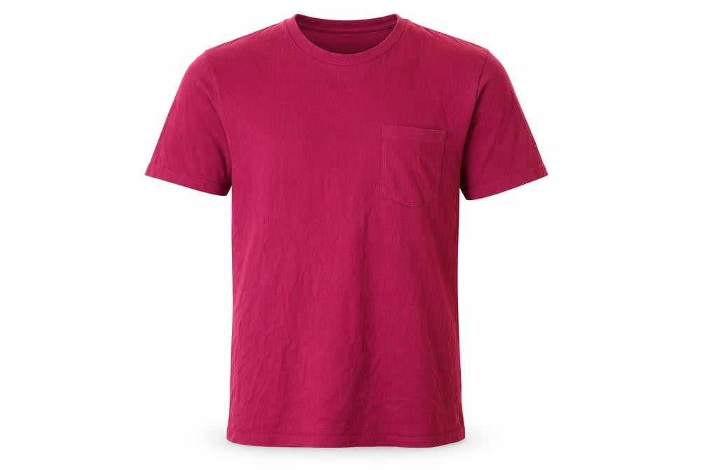 Kin by John Lewis Men's Red V-Neck T-Shirt, L, Cotton