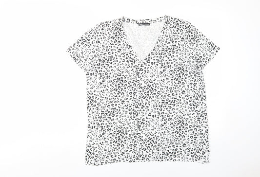 Zara Women's Multicoloured Animal Print T-Shirt L