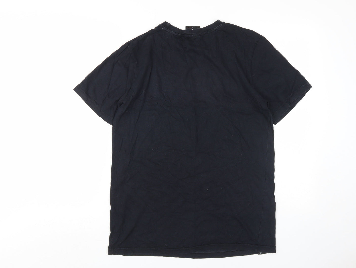 Wasted Men’s Black Graphic Cotton Crew Neck T-Shirt M