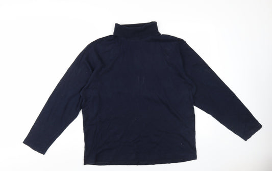 Marks & Spencer Men's Blue Long Sleeve High Neck Tee