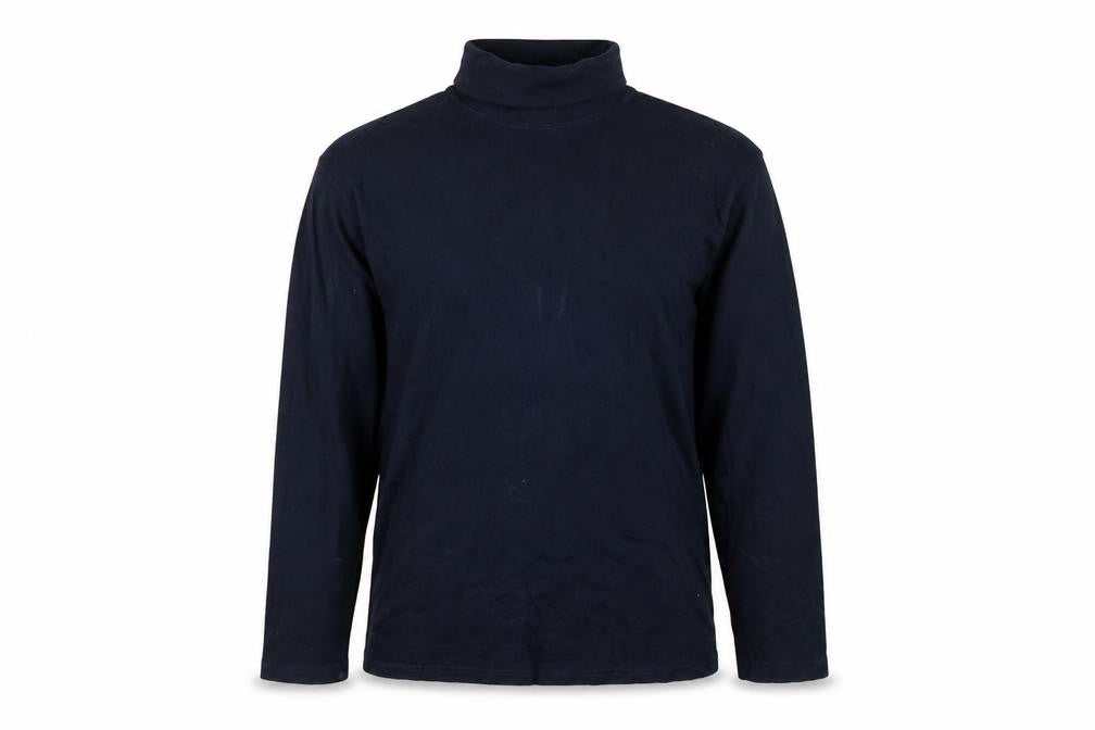 Marks & Spencer Men's Blue Long Sleeve High Neck Tee