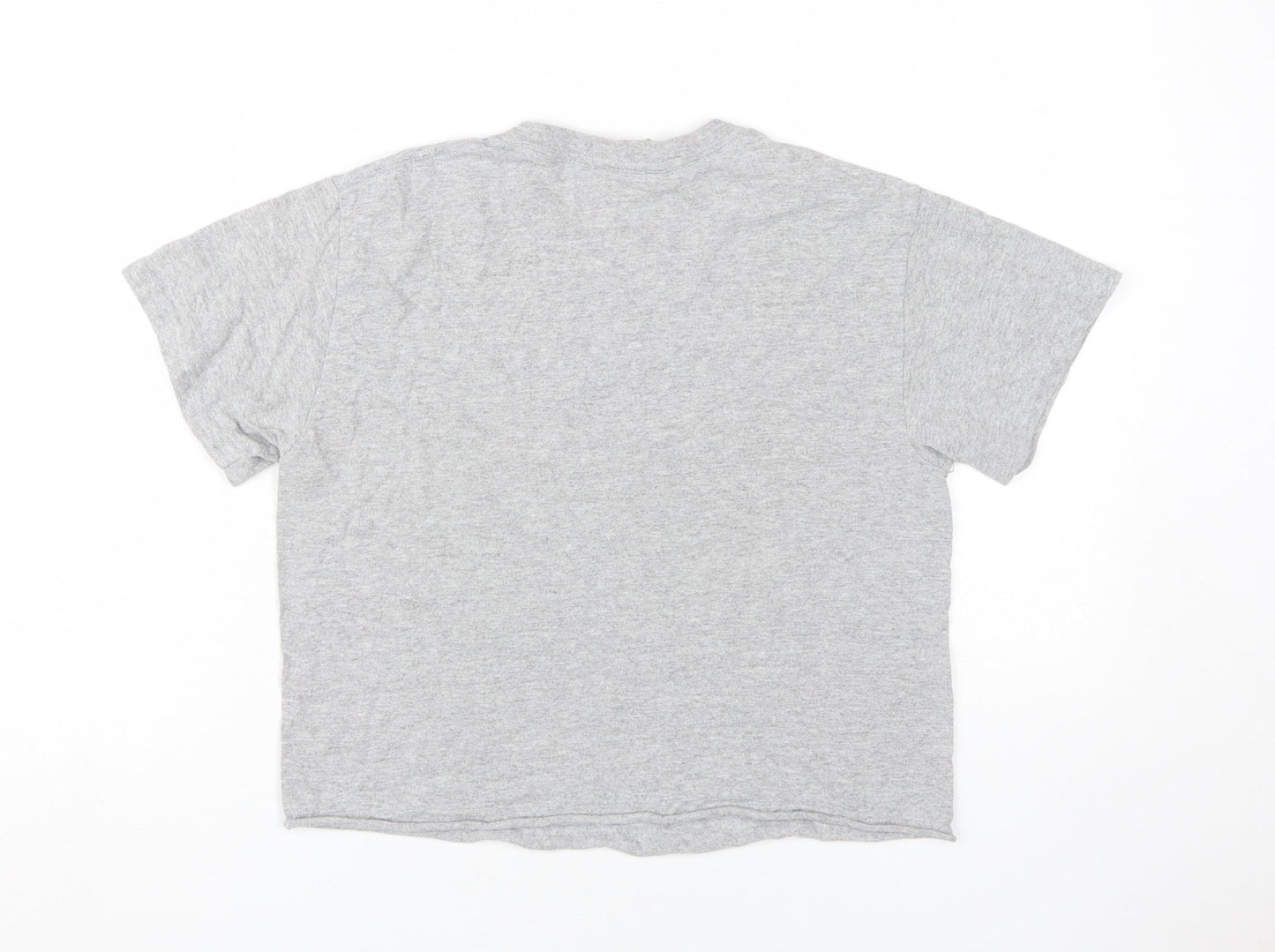 Miss Selfridge Grey Crew Neck T-Shirt Women Size S