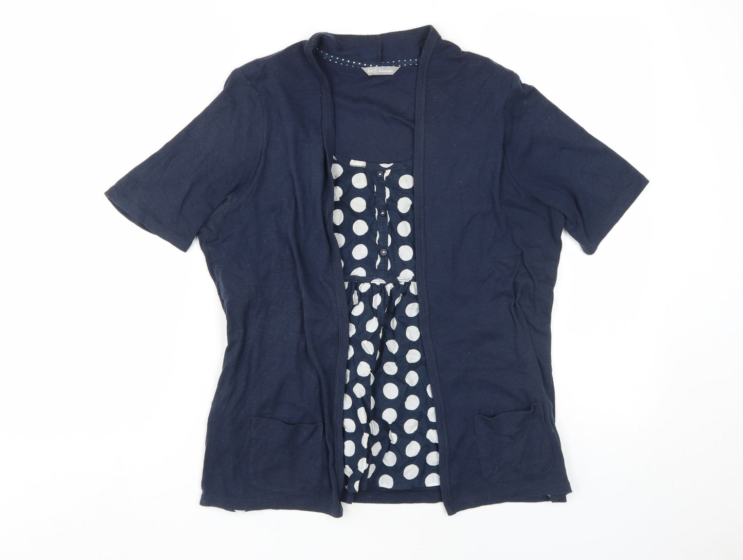 Marks and Spencer Women's Blue Tunic Blouse - Size 14