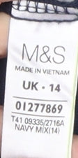 Marks and Spencer Women's Blue Tunic Blouse - Size 14