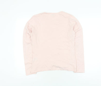 Viyella Women's Pink Basic Long Sleeve T-Shirt