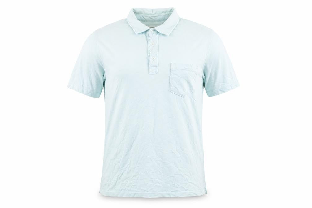 Jasper Conran Men's Blue Cotton Polo, Size S, Short Sleeve