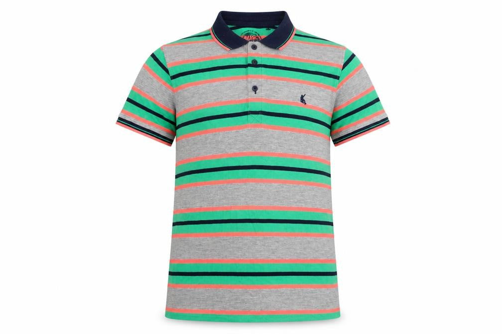 Bluezoo Boys Multicoloured Striped Polo, Age 11-12 Years