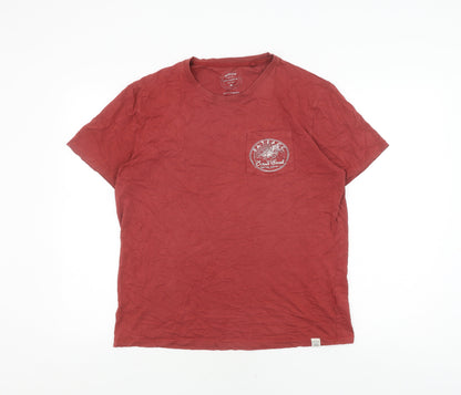 FatFace Men's Red Short Sleeve T-Shirt - M