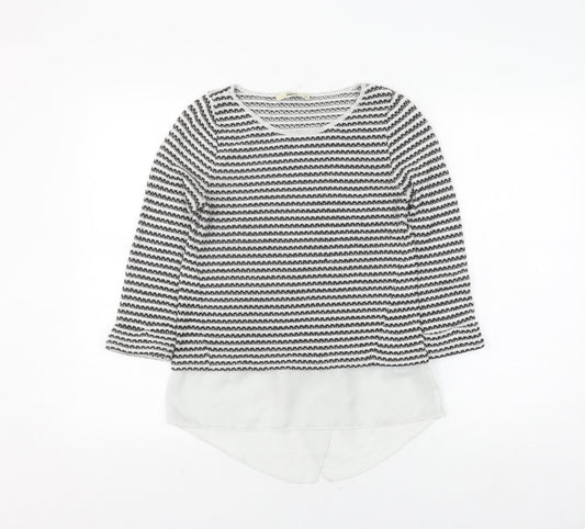 Oasis Women's Black Striped Knit Camisole Blouse XS