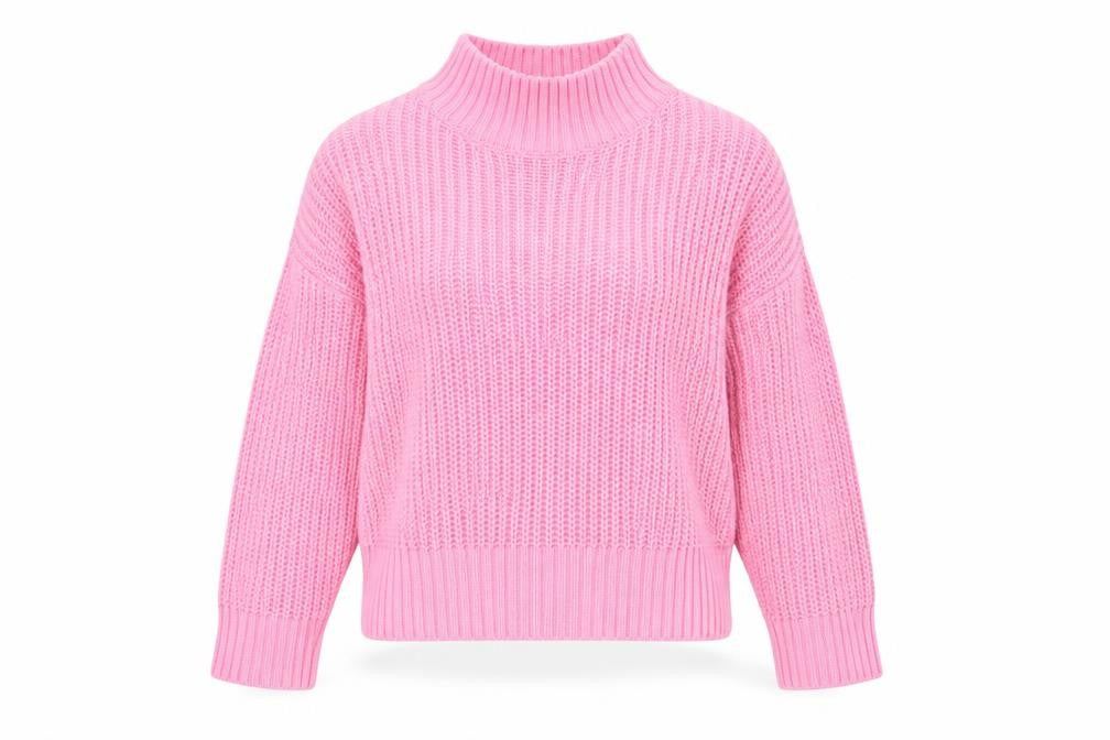 H&M Women’s Pink Mock Neck Pullover Jumper XS