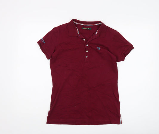 Dublin Unisex Red Polo Shirt S Short Sleeve Casual