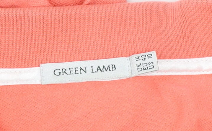 Green Lamb Women's Pink Polo UK 14, Cotton Blend, Summer